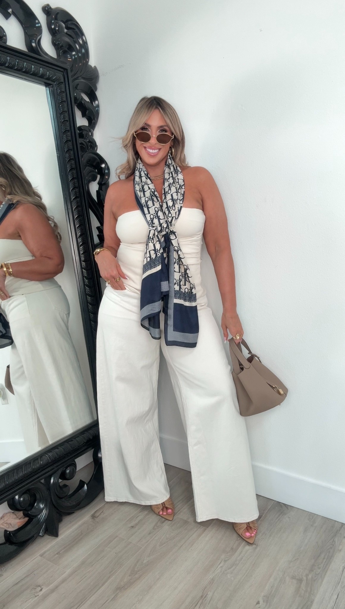 Midsize Elevated Casual plus an extra 15% off code: DENIMAF

Ruched super flattering top size L (runs big & stretchy) also linked other ruched tops that I love

Wide Leg Jeans stretchy & soft size 31L (12) (not wearing the curve love & the fit is great) 

Incredible finds- Heels very comfortable, genuine leather back, scarf 

linked my fav strapless bra for busty but personally not wearing a bra with this outfit 



#LTKStyleTip #LTKSaleAlert #LTKMidsize