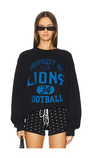 Lions Property Crew Fleece Sweatshirt in Black | Revolve Clothing (Global)