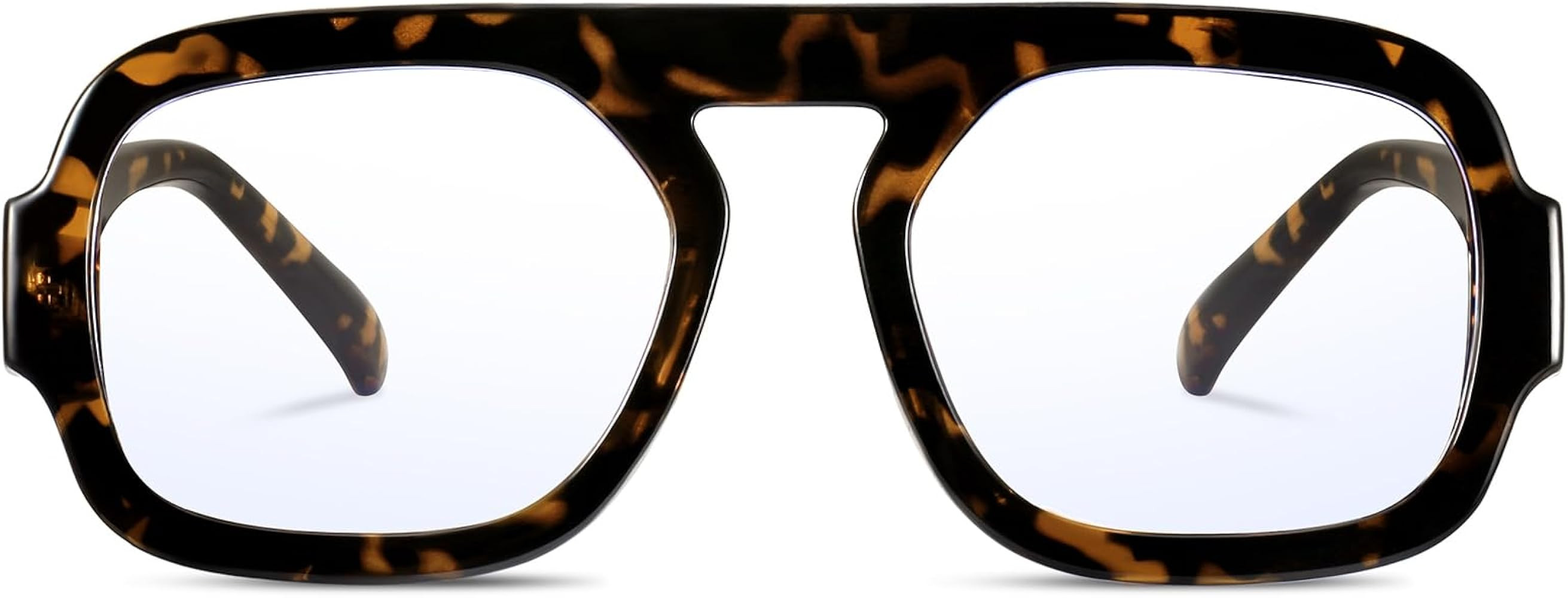 Aviator Blue Light Blocking Glasses for Women Men Square Flat Top Glasses Computer TV Eyeglasses ... | Amazon (US)