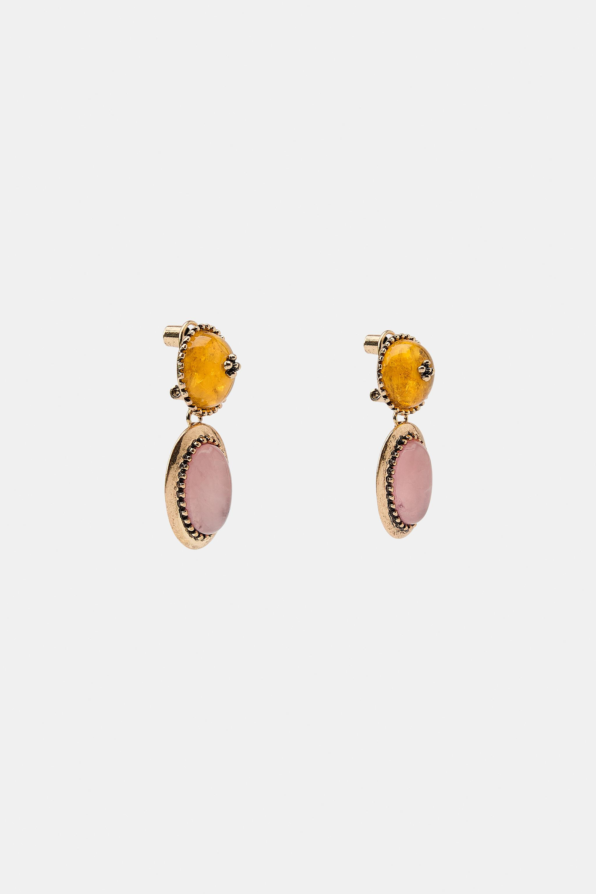 STONE SHAPE EARRINGS | Zara US