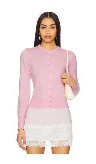 Emelie Cropped Cardigan in Ballet Slipper | Revolve Clothing (Global)