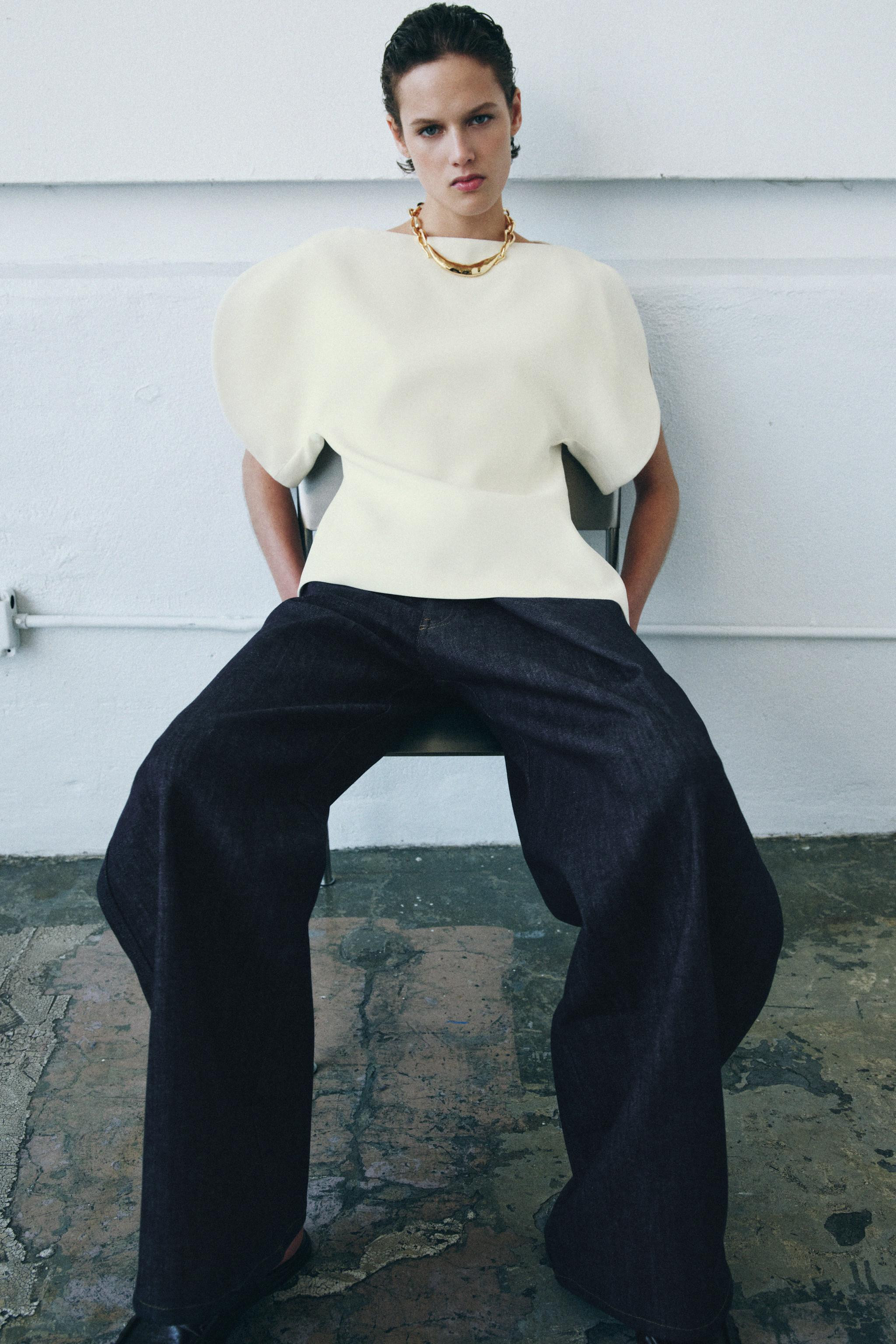 BALLOON SLEEVE TOP ZW COLLECTION | Zara US