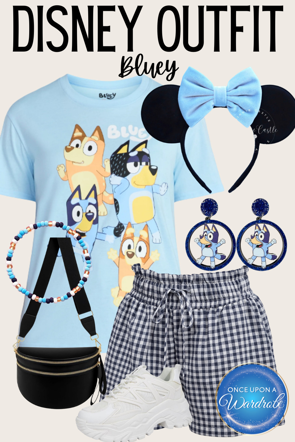 A Bluey outfit that’s perfect for a Disney park day, whether you’re meeting characters or just want something fun and comfortable 💙 The graphic tee keeps things playful, while the gingham shorts add a lightweight, breathable option for staying cool in the parks.

The accessories pull everything together without feeling overdone—Bluey earrings for a pop of personality, classic Minnie ears in a soft blue, and a crossbody belt bag to keep your essentials close while you’re on the go. Finished with chunky sneakers for all-day comfort, this is one of those outfits you can actually wear from rope drop to fireworks.

Great for Disney World, Disneyland, or even a Disney Cruise day when Bluey is meeting—easy, cute, and made for real park days. 

 #LTKmomlife #LTKTravel