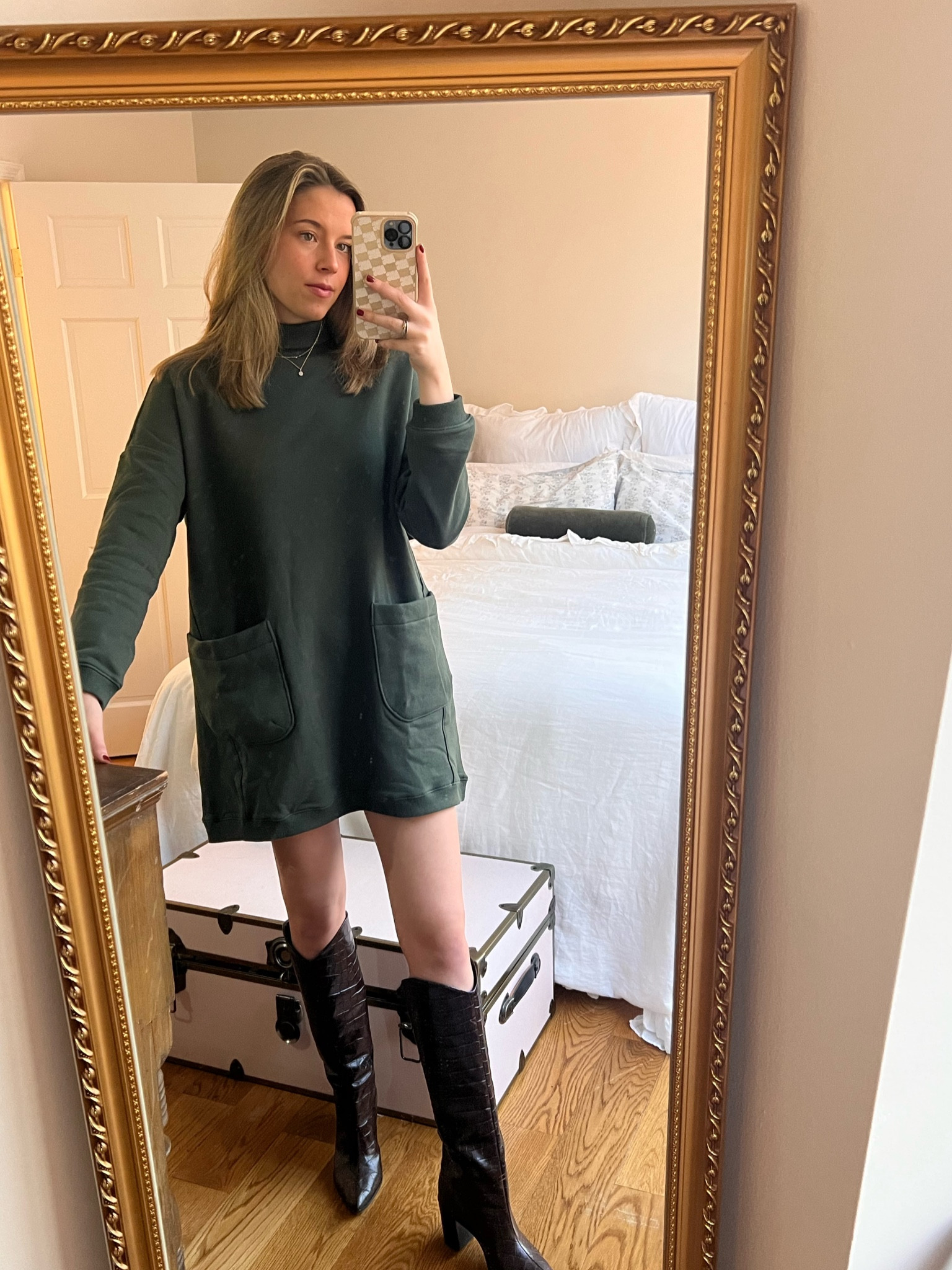 
As a sample coordinator for Tuckernuck this dress was gifted to me for free in exchange for my honest reviews. All thoughts and opinions expressed herein are my own and not influenced by Tuckernuck in any way.  The link provided is an affiliate link, which means that I can earn commission if you choose to click through it and purchase an item. 

Winter dress / sweater dress / sweatshirt dress / croc embossed boots 

#LTKSeasonal #LTKGiftGuide #LTKHoliday