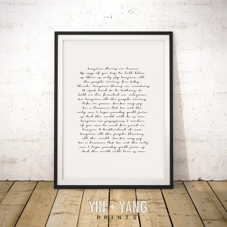 Song Lyrics Wall Art, Song Lyrics Print, Custom Quote Print, Personalized Gift, Wedding Vows Prin... | Etsy (US)