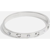 Coach C Silver-Tone Bangle Bracelet | Coggles (Global)