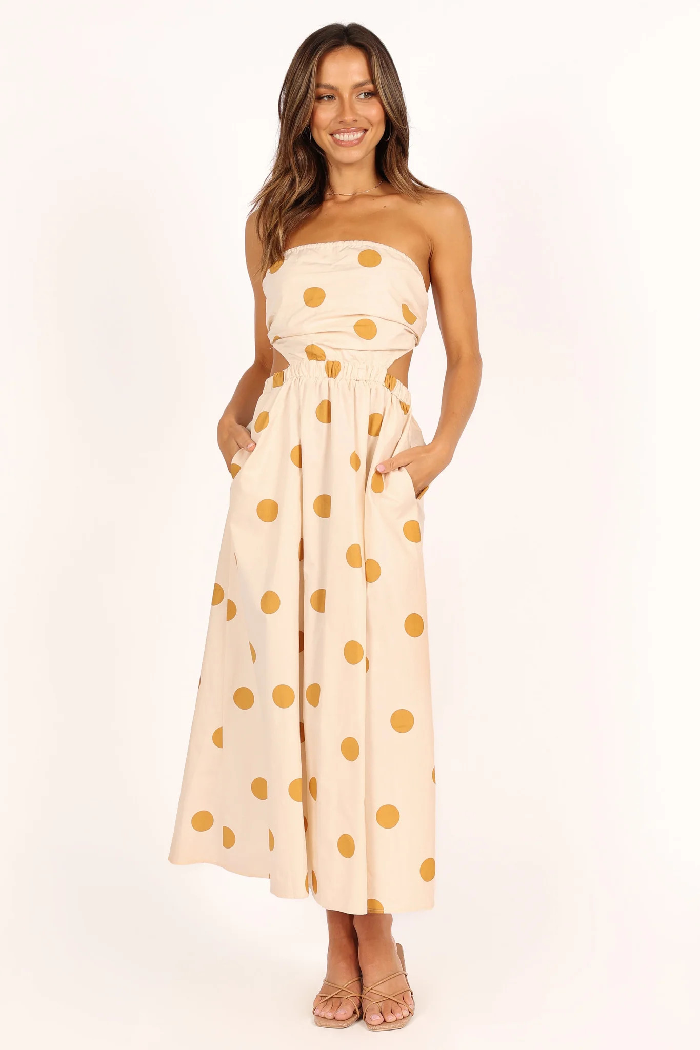 Angelique Dress - Beige Spot | Petal & Pup (US)