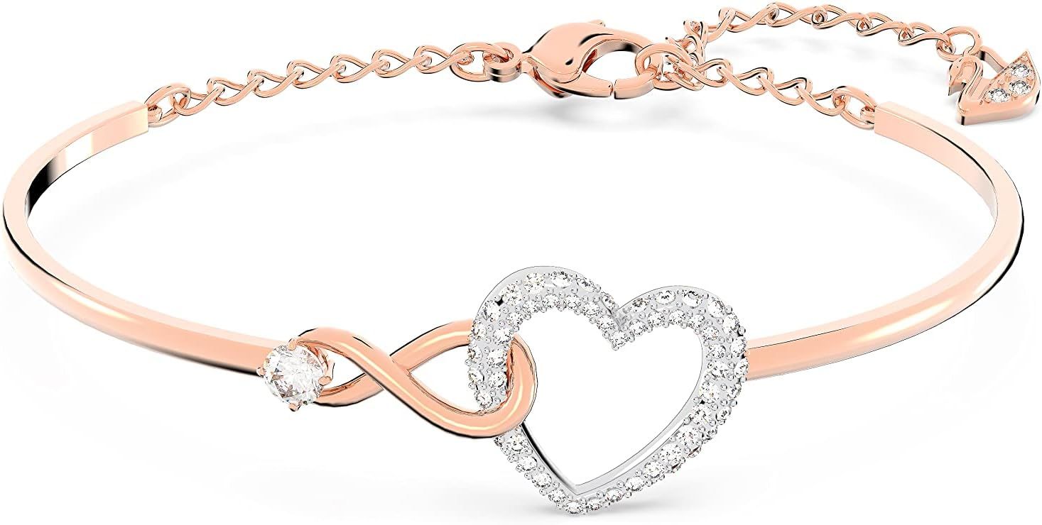 Swarovski Infinity Heart Jewelry Collection, Necklaces and Bracelets, Rose Gold & Rhodium Tone Fi... | Amazon (US)