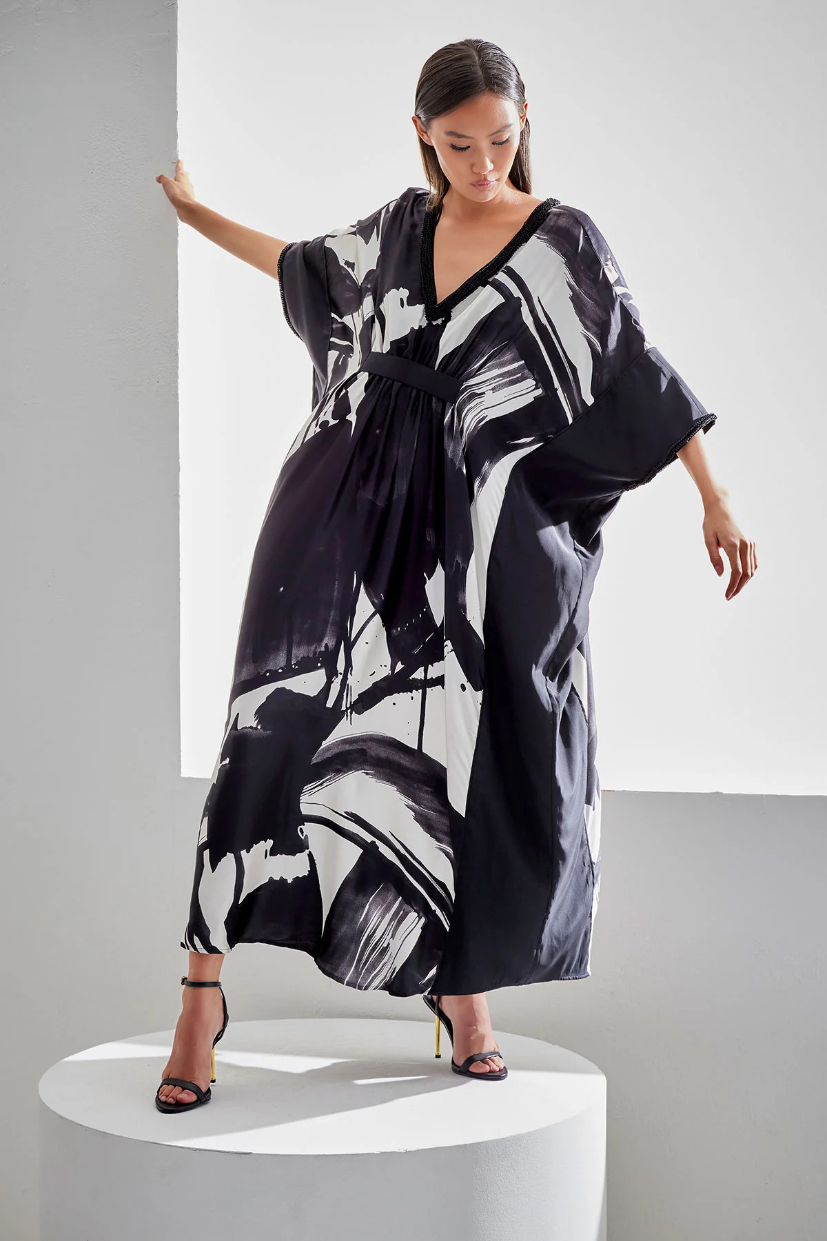 Shodo Beaded Silk Caftan | Natori