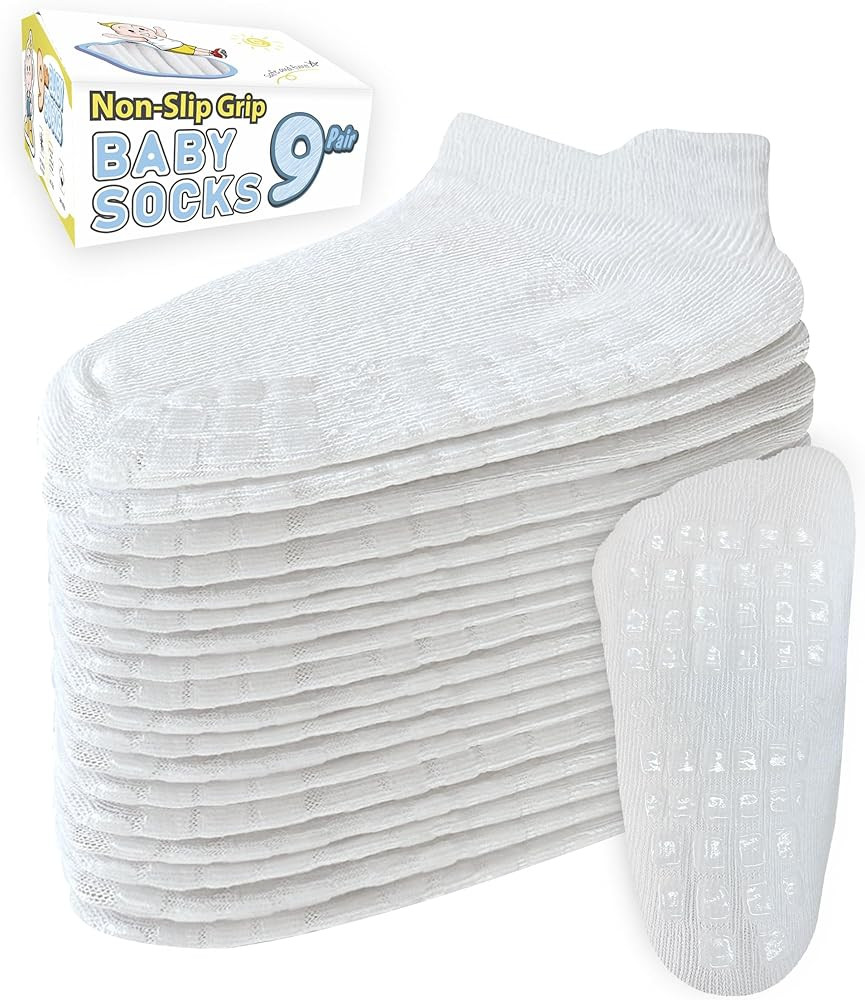 Simply Kids Baby Non-Slip Ankle Socks – Superior Grip, Soft Cotton, for Active Toddler Girls & ... | Amazon (US)