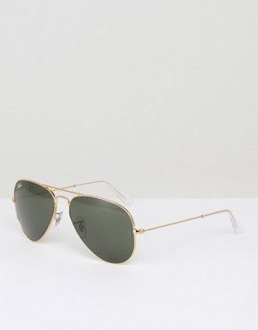 Ray-Ban Aviator Sunglasses - Gold | Asos AU