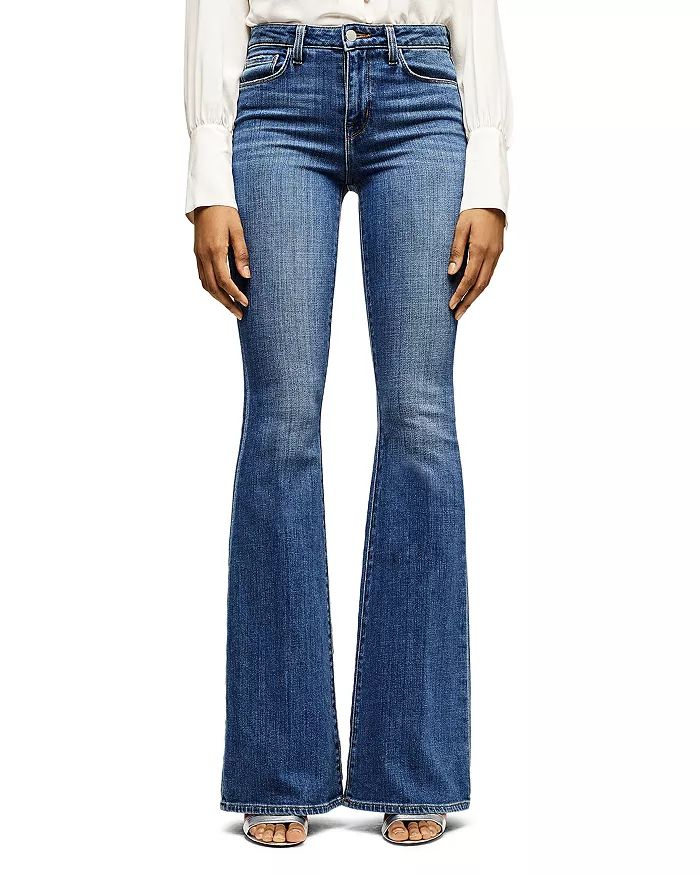 High Rise Flared Jeans in Authentique | Bloomingdale's (US)