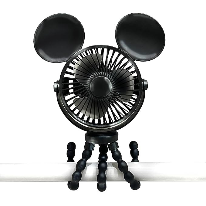 J.L. Childress Disney Baby Mickey Mouse Stroller Fan, Tripod Clip On Fan for Baby & Kids with 3 S... | Amazon (US)
