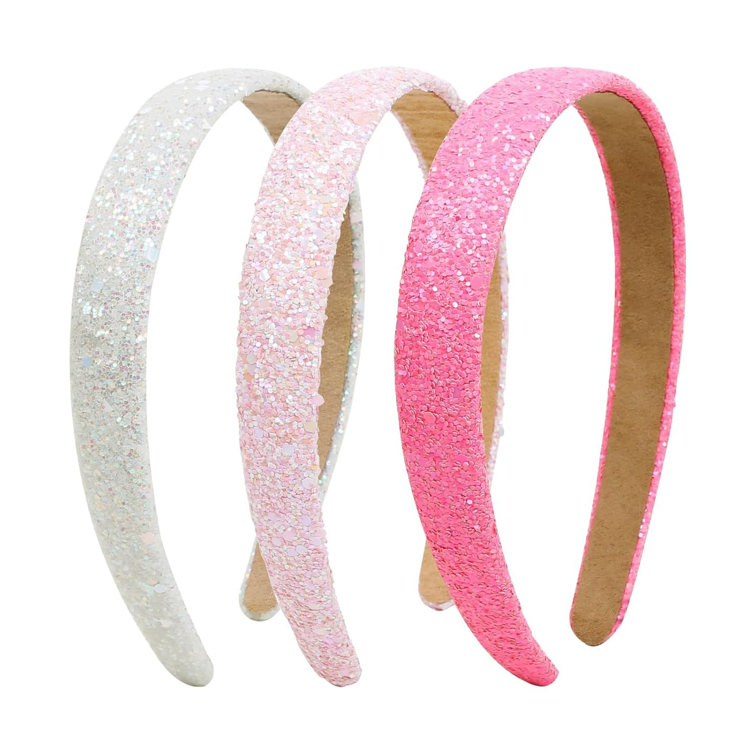 Glitter Headbands for Girls Women Non Slip Girls Headband, Sparkle Kids Headbands Cute Alice Head... | Amazon (US)