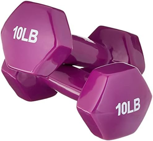 Amazon Basics Vinyl Coated Dumbbell Hand Weights | Amazon (US)