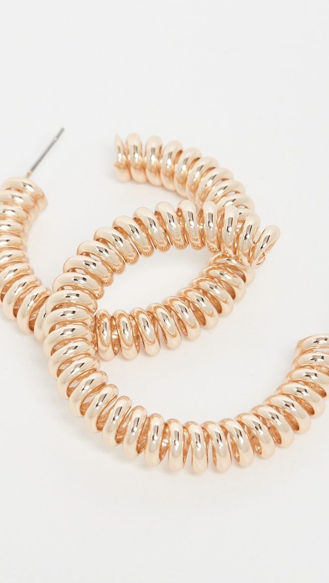 Gold Coil Hoop Pierced Earrings | Shopbop