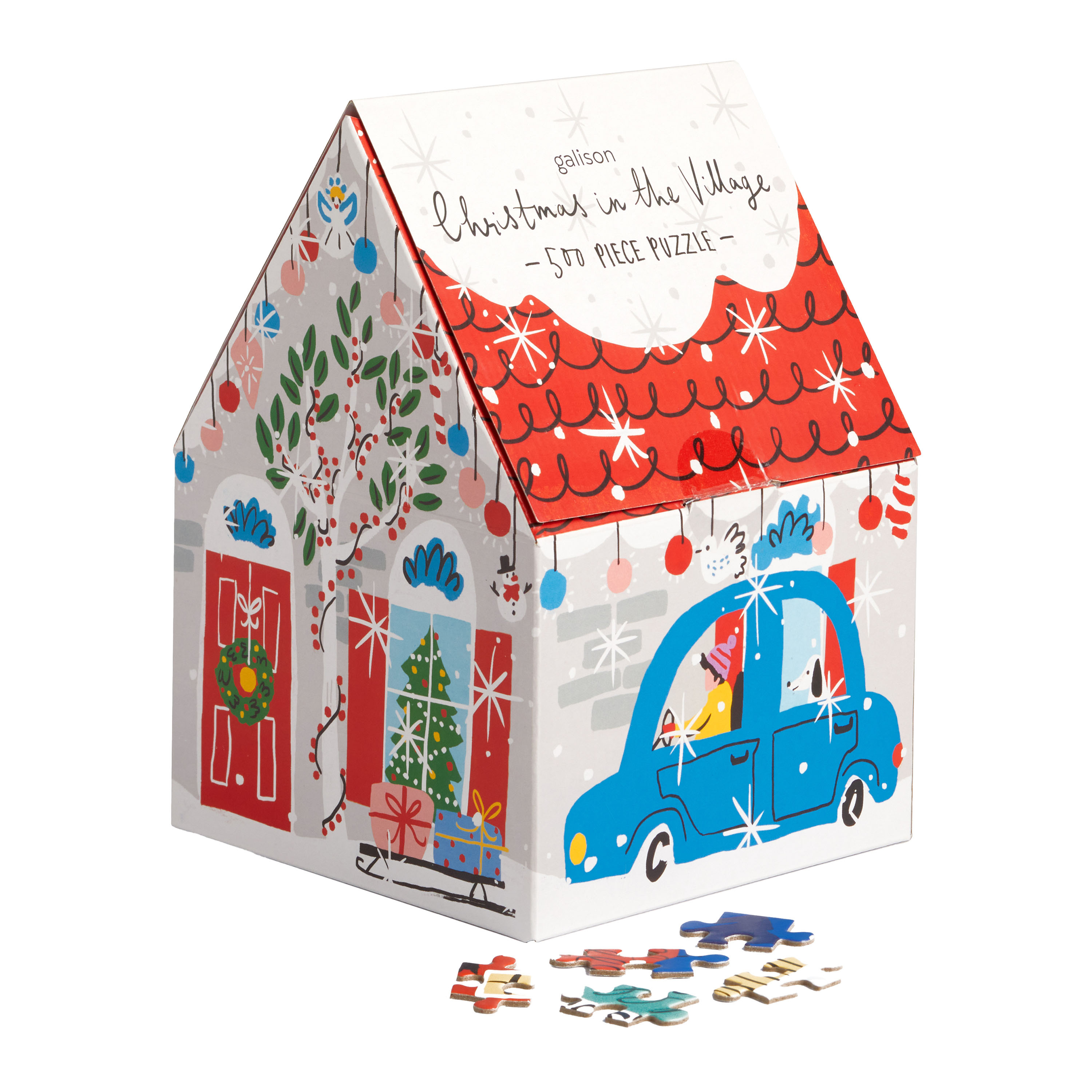 Galison Christmas in the Village 500 Piece Jigsaw Puzzle | World Market