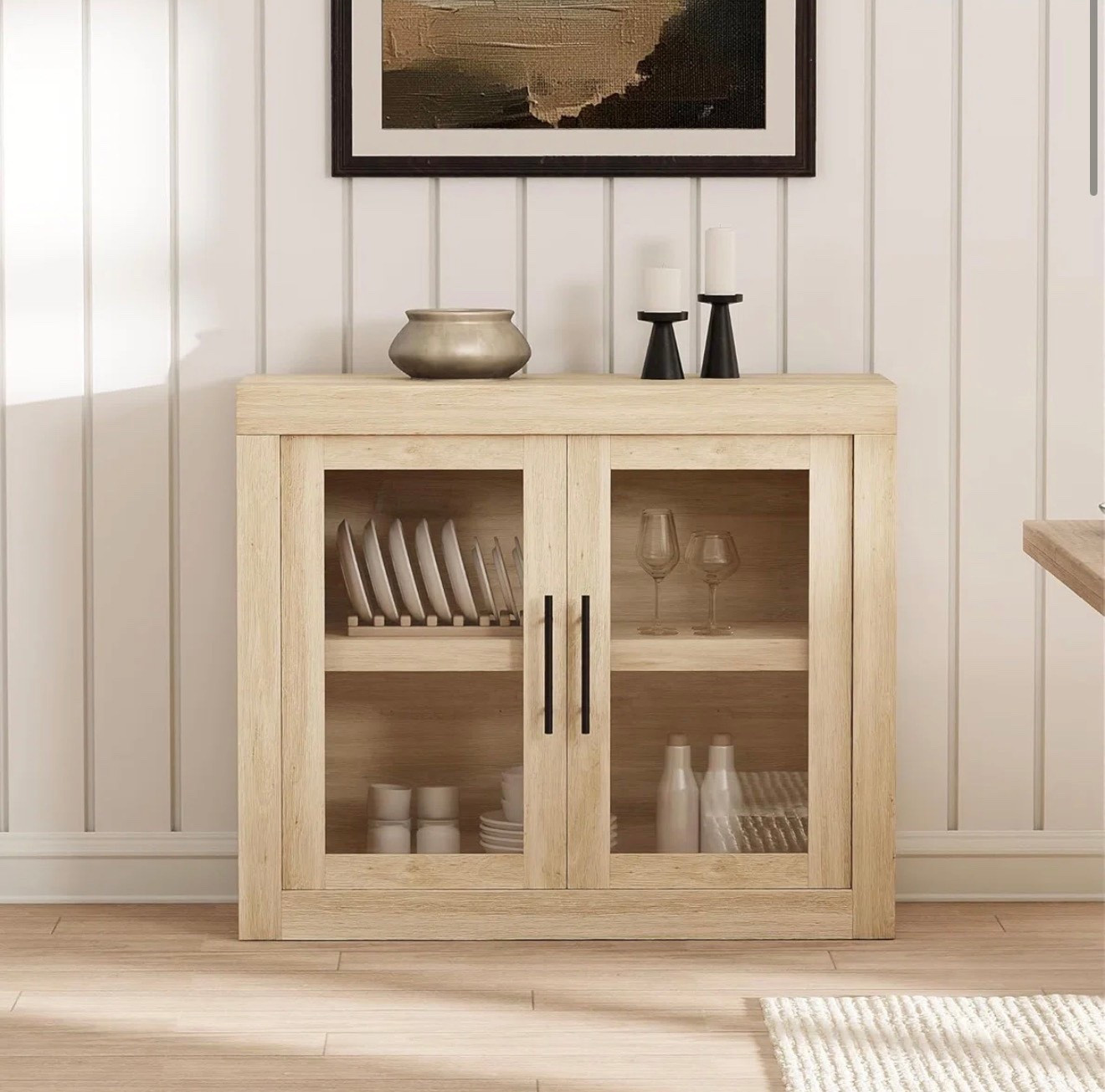 Side board buffet cabinet Mid-century modern vibes. Perfect. For a coffee bar, wine bar or storage for the living room  

#LTKSaleAlert #LTKHome