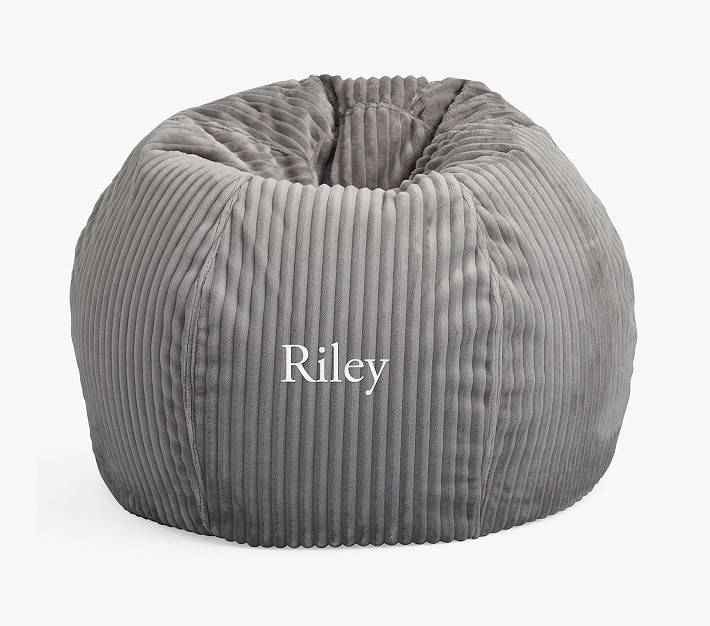Anywhere Beanbag™, Gray Ribbed Chamois | Pottery Barn Kids