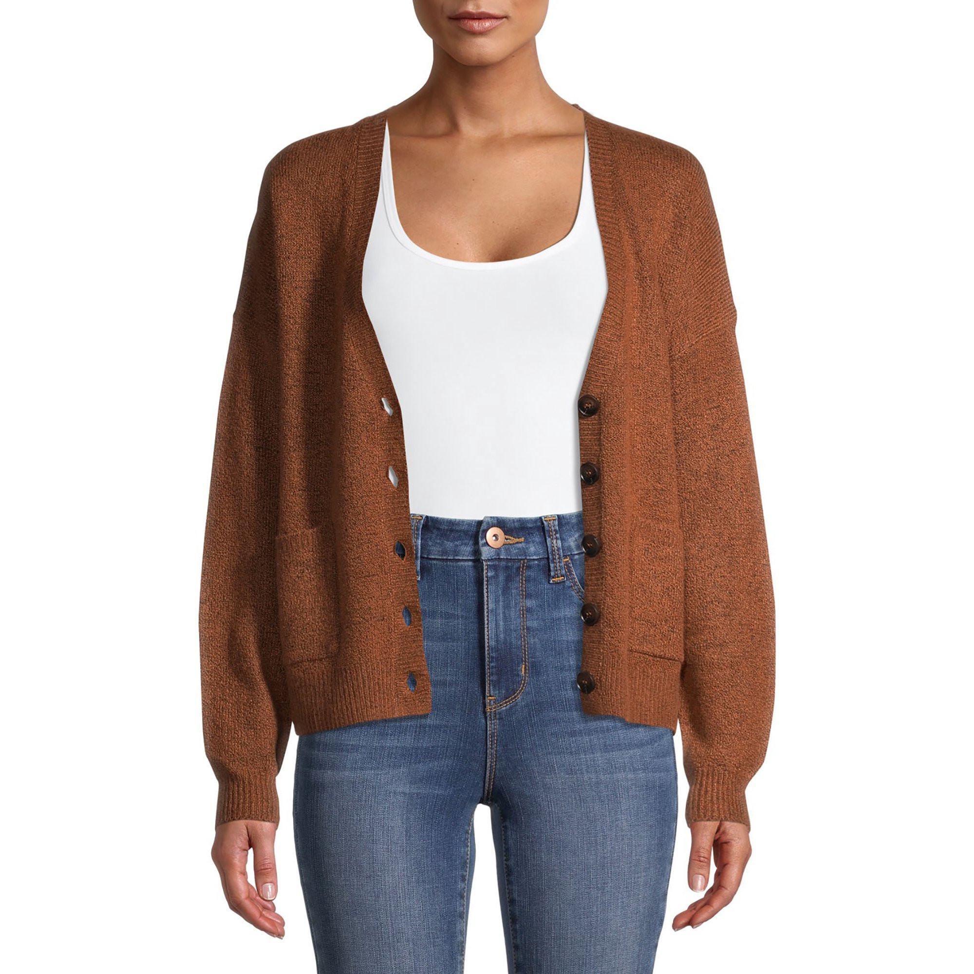 Time and Tru Women's Super-Soft Boyfriend Cardigan | Walmart (US)
