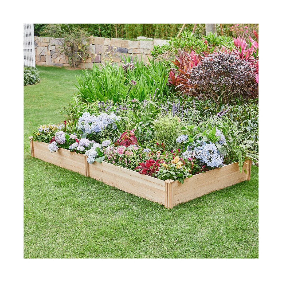 Cisbrough Multi-sized Outdoor Fir Wood Elevated Planter Box for Yard | Wayfair North America