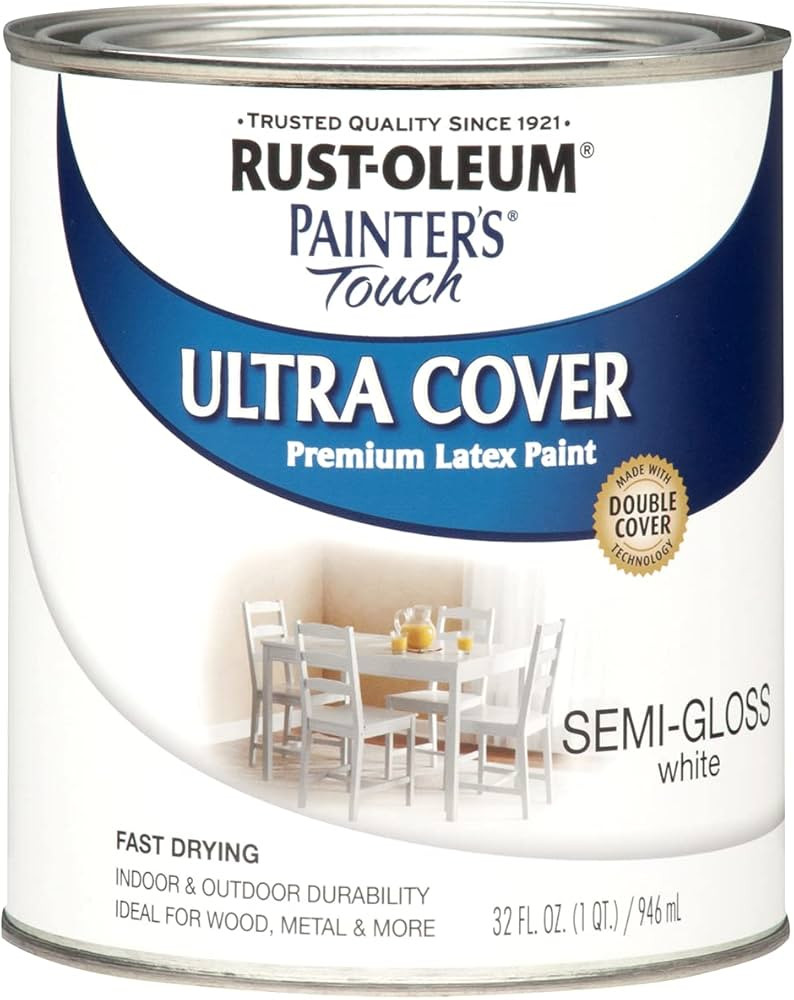 Rust-Oleum 1993502 Painter's Touch Brush Multi-Purpose Enamel Paint, 1 Quarts (Pack of 1), Semi-G... | Amazon (US)