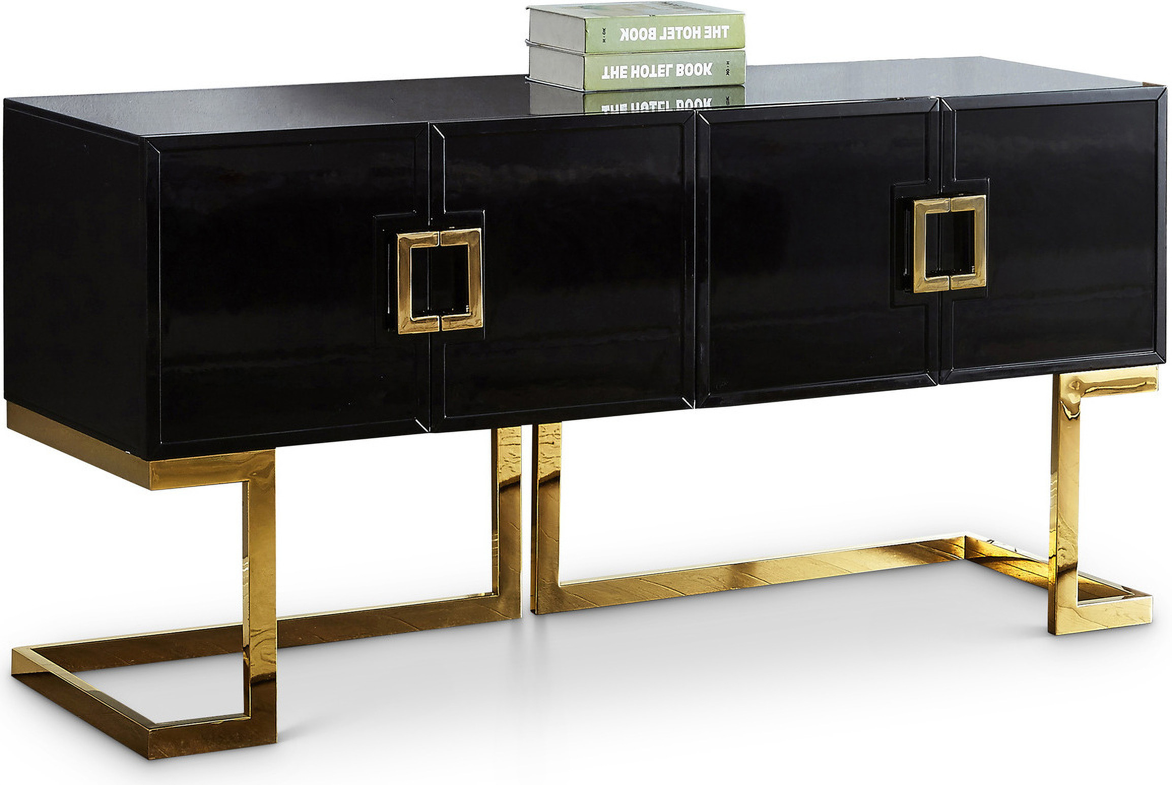 Beth Sideboard/Buffet In Black and Gold | 1stopbedrooms