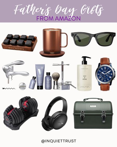 Here are some great Amazon gift ideas for your husband, father, dad-in-law, or brothers this Father's Day: wine opener, reusable whiskey chilling stones, a mug warmer, wireless Bose headphones and more!
#affordablefinds #giftguide #fathersdaypick #mensfashion

#LTKGiftGuide #LTKSeasonal #LTKMens