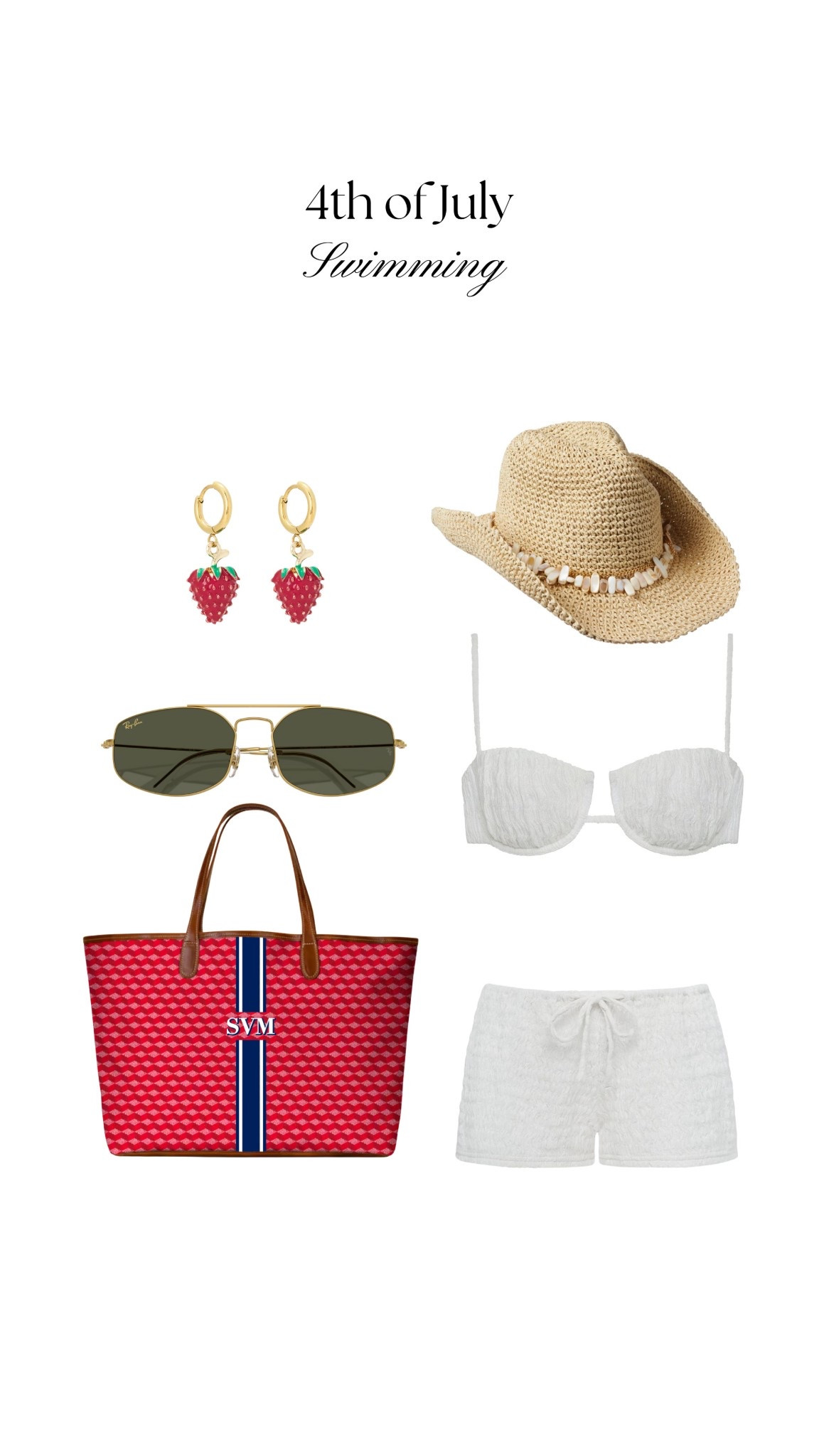 4th of July swim inspo! Poolside for the 4th 🇺🇸

This white terry bikini is everything. Threw on a straw cowboy hat and packed it all in my custom red monogram tote, ready to swim, sip, and soak up the sun.

4th of July swimwear, white bikini set, beach day outfit, summer accessories, personalized tote bag, vacation outfit, pool day look

#LTKSwim #LTKSeasonal #LTKStyleTip