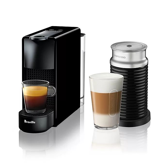 Nespresso® by Breville® Essenza Mini Espresso Maker Bundle with Aeroccino Frother in Black | Bed Bath & Beyond