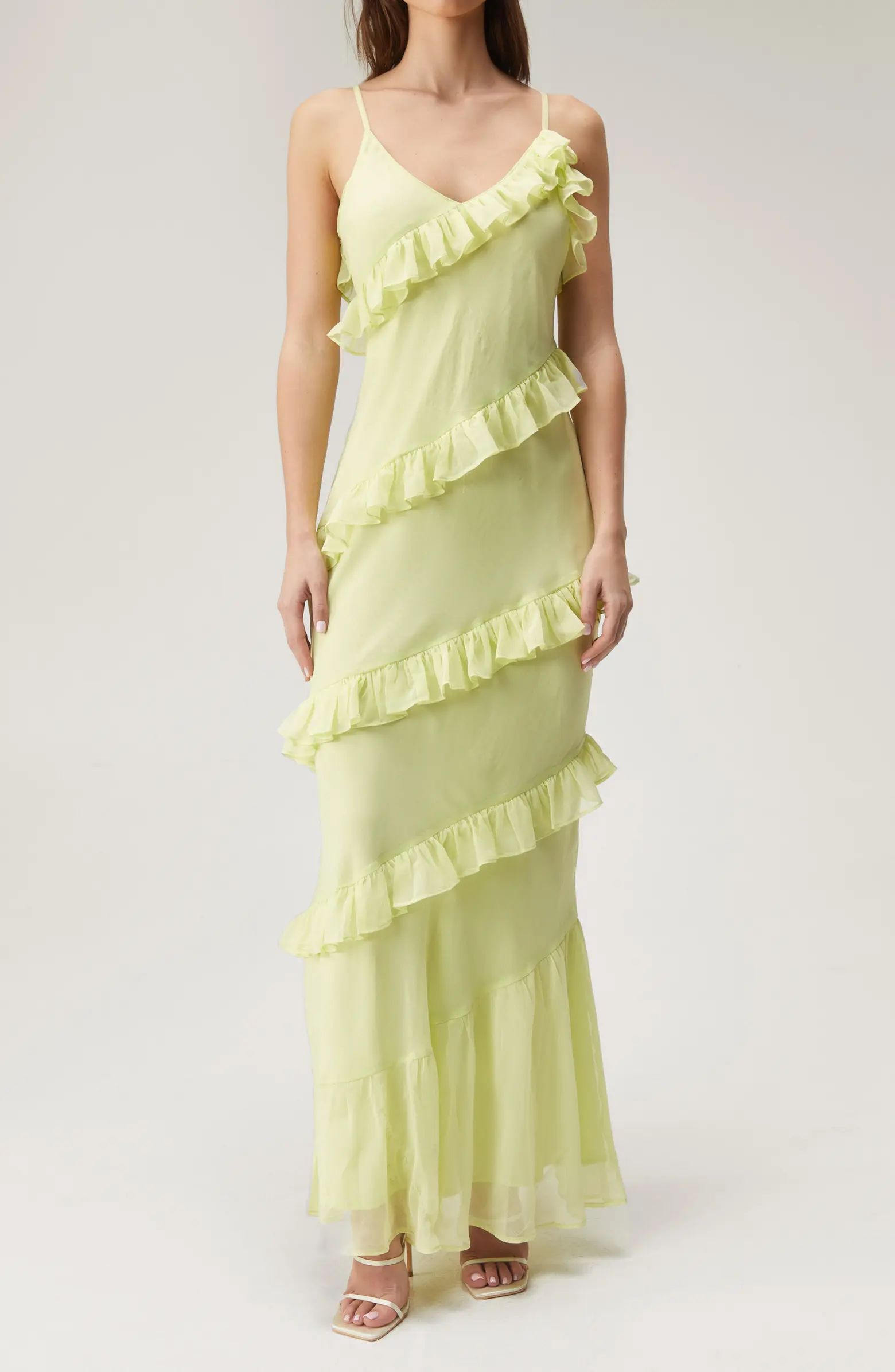 Tiered Ruffle Chiffon Maxi Dress | Nordstrom