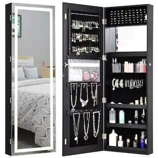 Best Seller
Black Friday
Costway
Door Wall Mount Touch Screen LED Light Mirrored Jewelry Box Cabinet | The Home Depot