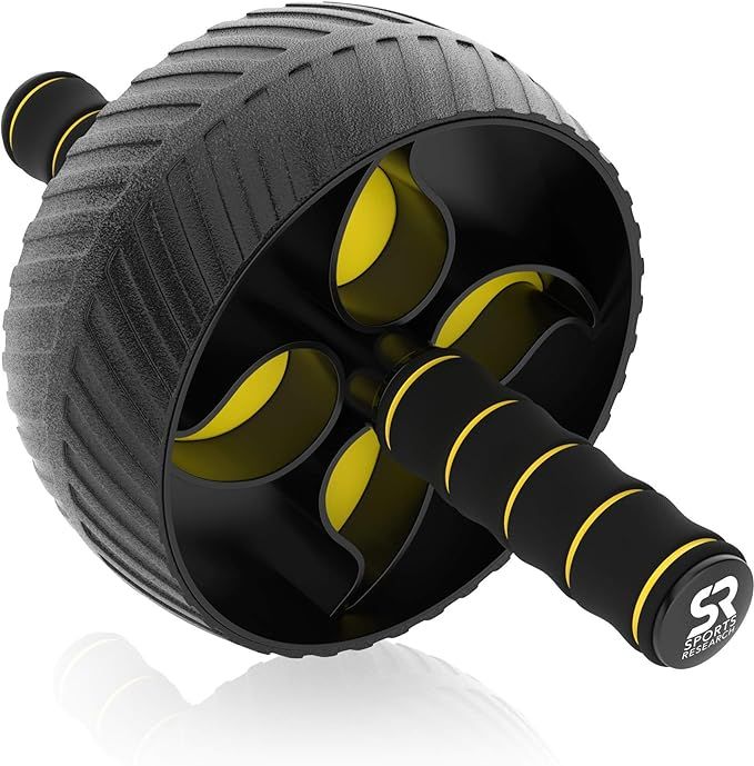 Sports Research Ab Wheel Roller with Knee Pad | Sturdy 3" Wheel for Core Workouts in The Gym or a... | Amazon (US)