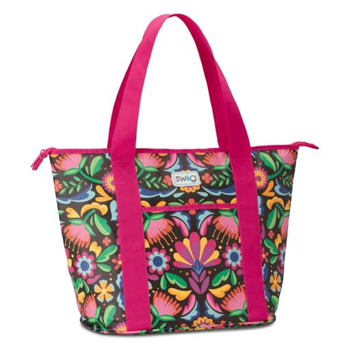 Swig Life Zippi Tote Bag, Large Tote Bag with Zipper, Waterproof Bag for Women, Large Tote Purse, Lightweight Beach Bag (Caliente) | Amazon (US)
