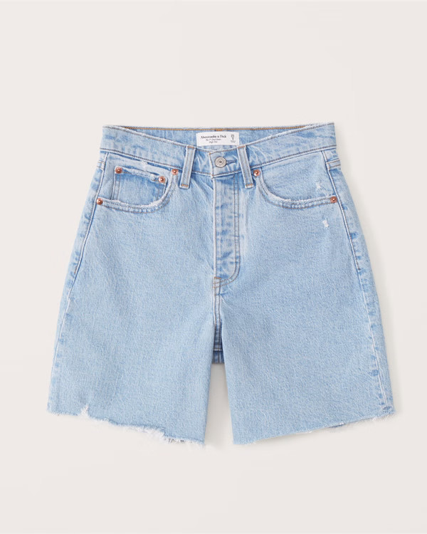 High Rise 7 Inch Dad Shorts | Abercrombie & Fitch (US)