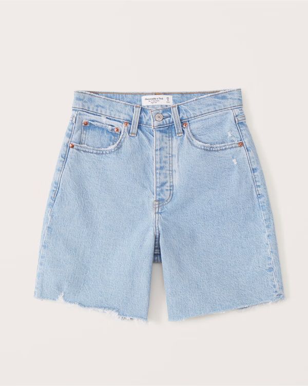 Women's High Rise 7 Inch Dad Shorts | Women's Bottoms | Abercrombie.com | Abercrombie & Fitch (US)