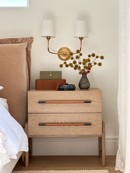 Nightstand 

Sconces, boxes, tray 

#LTKstyletip #LTKhome #LTKfamily
