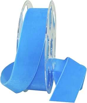Morex Ribbon 012 Nylvalour Swiss Velvet Ribbon, Copenhagen Blue | Amazon (US)