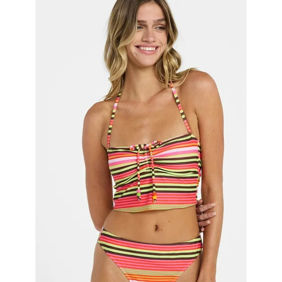 No Boundaries Striped Tankini Top, Women’s XXS-XXL | Walmart (US)