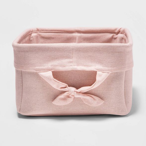 Decorative Storage Bin with Side Tie Medium - Cloud Island™ Pink | Target