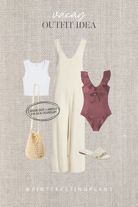 Vacation outfit, pool outfit, spring outfit, summer outfit, jumpsuit outfit, Nordstrom finds, amazon swimsuit

#LTKunder100 #LTKswim #LTKunder50