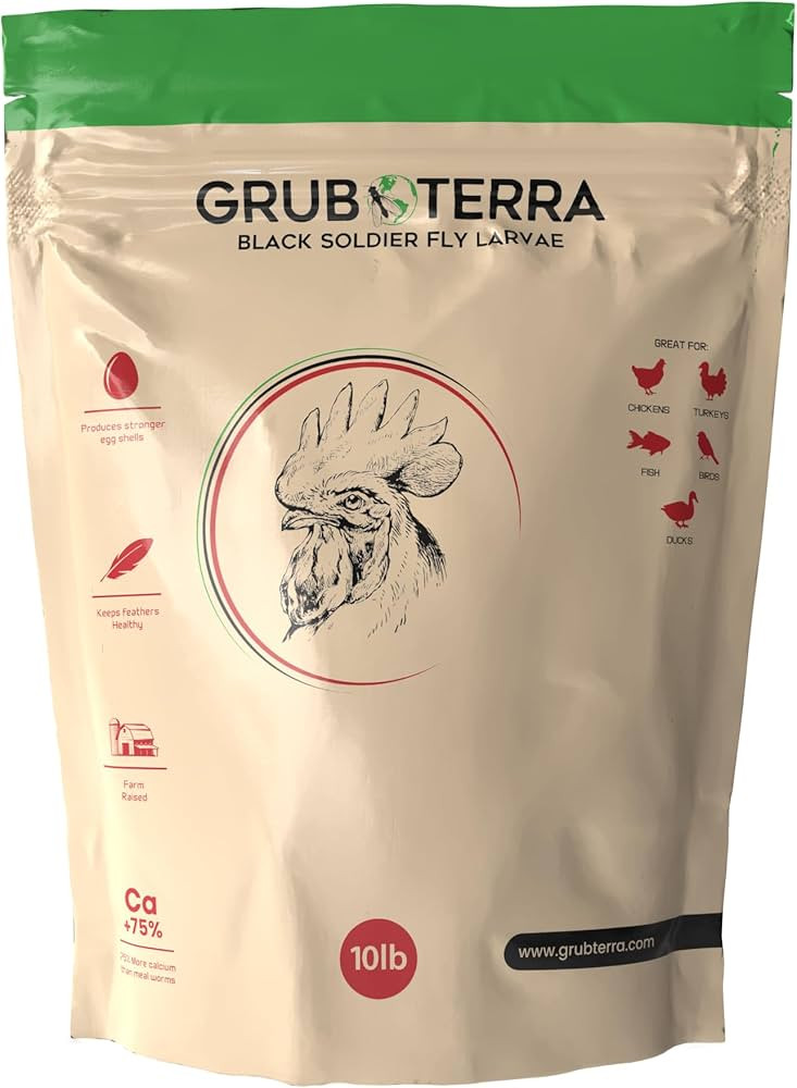 GrubTerra Golden Dried Black Soldier Fly Larvae - Premium Supplement to Increase Egg Production f... | Amazon (US)