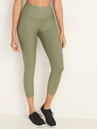 High-Waisted Elevate Powersoft Side-Pocket Crop Leggings for Women | Old Navy (CA)