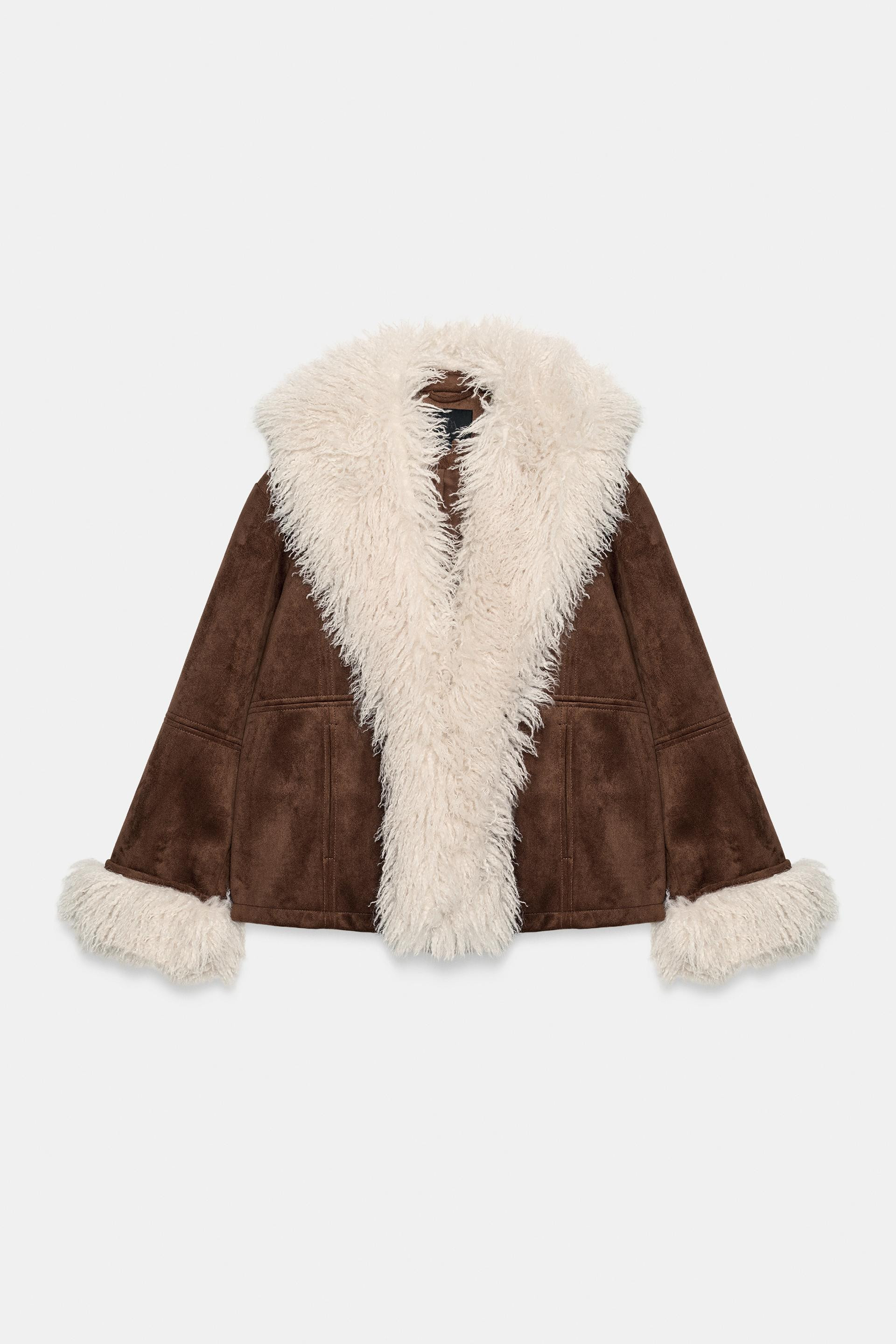 Zara - Combined Jacket With Faux Fur - Brown - Xs - Woman | Zara UK