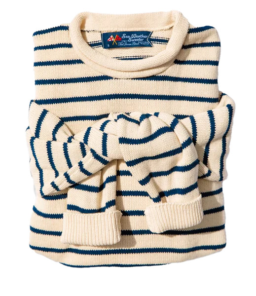 Marina Striped Rollneck Sweater | Kiel James Patrick
