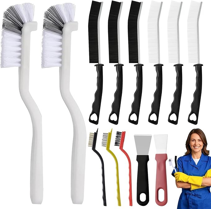 Crevice Cleaning Brush,13 Pcs Scrub Brushes for Cleaning Hard Bristle Cleaning Brushes for Househ... | Amazon (US)