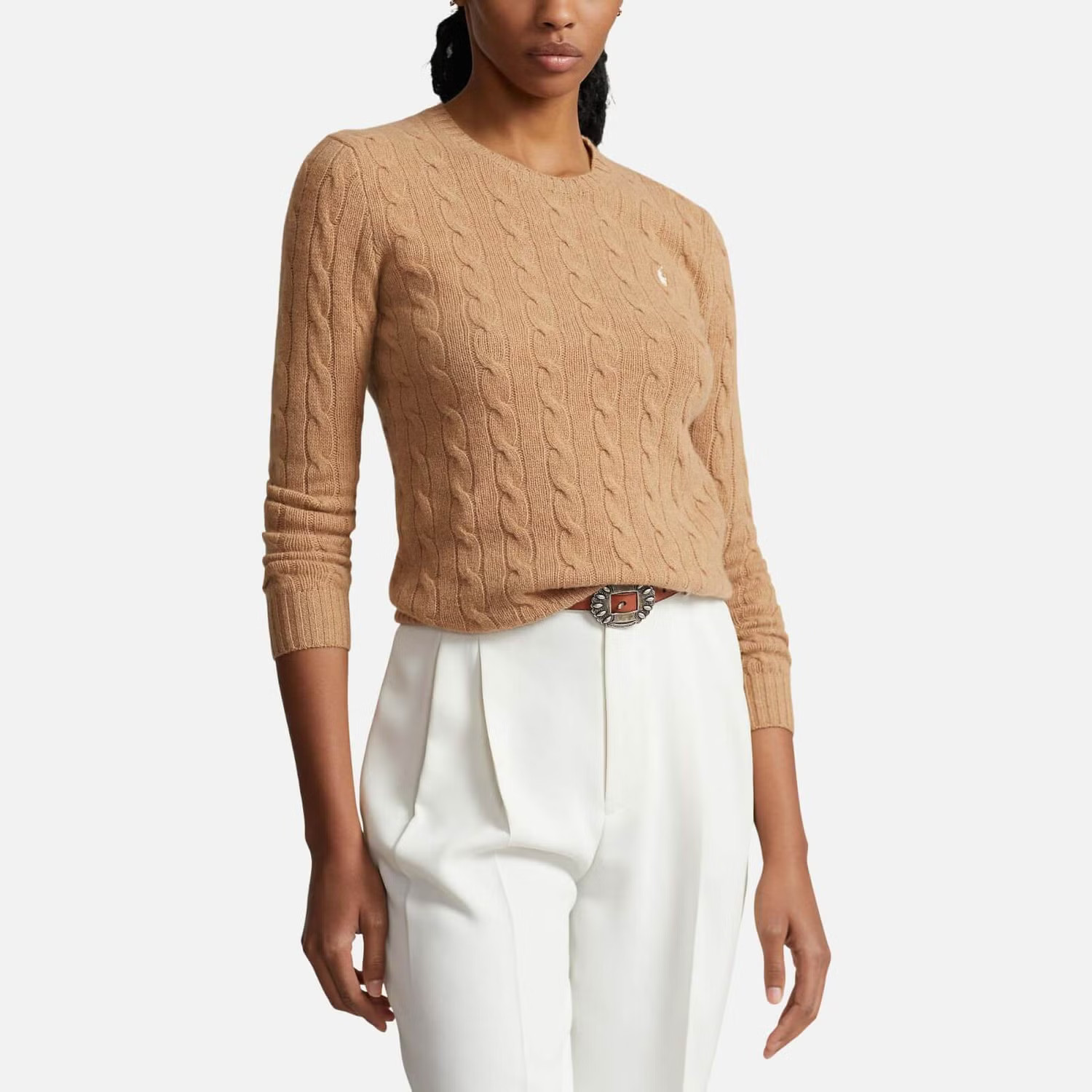 Polo Ralph Lauren Julianna Cable-Knit Cotton Jumper | The Hut (UK)