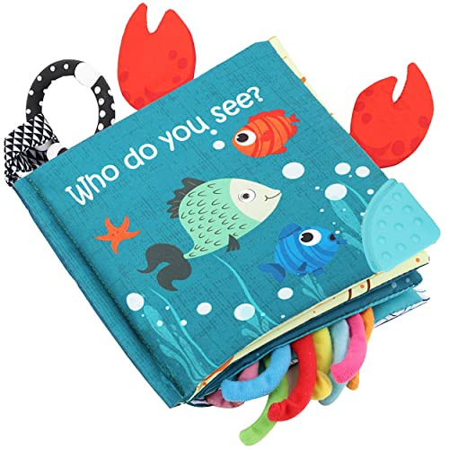 Fish Baby Books Toys, Touch Feel Cloth Crinkle Books for Babies,Baby Infant Toys 0-6, 6-12,12-18 ... | Amazon (US)