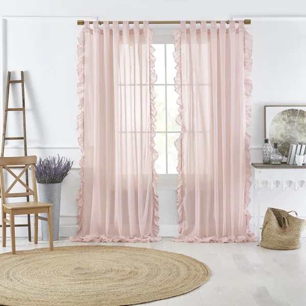 Guyette 100% Cotton Semi-Sheer Curtain Panel | Wayfair Professional