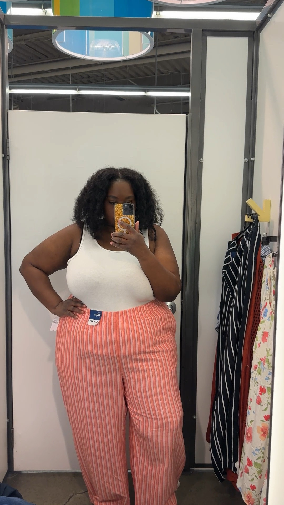 Striped wide leg linen blend pants for spring and summer. 

#LTKOver40 #LTKMidsize #LTKPlusSize